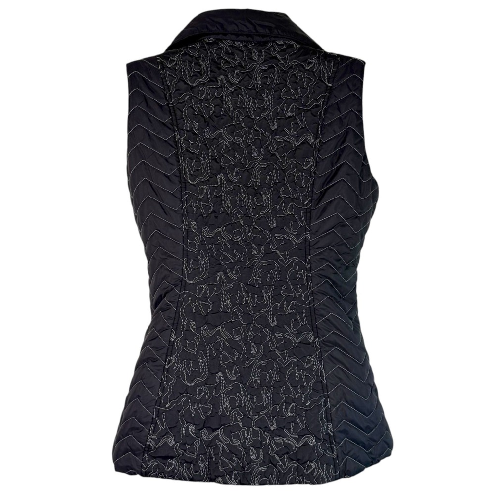 Kerrits Womens Quilted Riding Vest Sz XS Black Equestrian Full Zip Lightweight - Picture 5 of 10